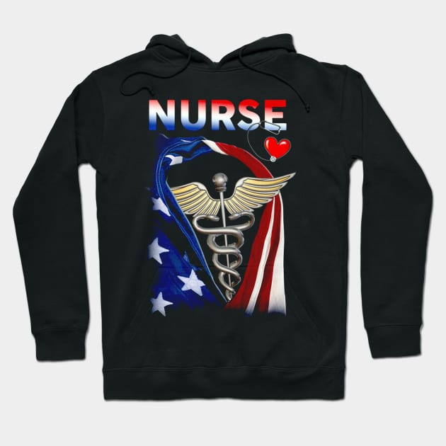 Printed Proud Nurse shirt Hoodie by RoseKinh